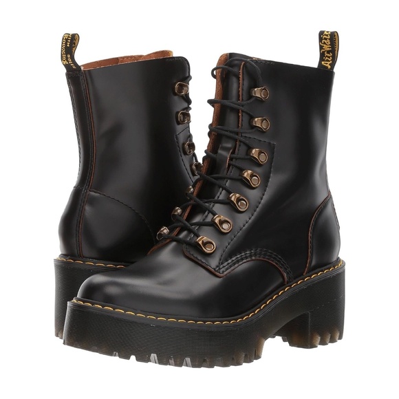 Dr. Martens Leona 7 Hook Boots in Black (Size 8) - Picture 1 of 8